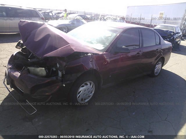 1G1ZS58F37F248802 - 2007 CHEVROLET MALIBU LS RED photo 2