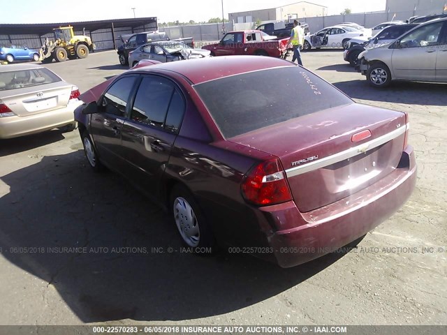 1G1ZS58F37F248802 - 2007 CHEVROLET MALIBU LS RED photo 3