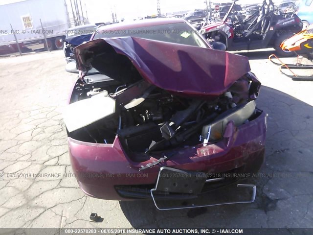 1G1ZS58F37F248802 - 2007 CHEVROLET MALIBU LS RED photo 6