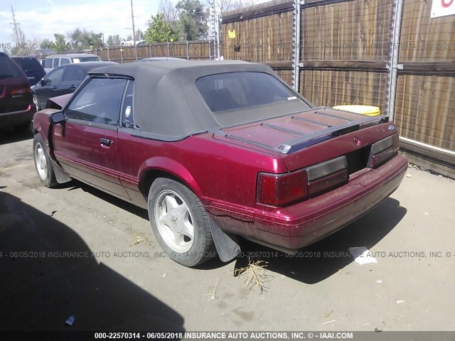 1FACP44E4PF146355 - 1993 FORD MUSTANG LX RED photo 3