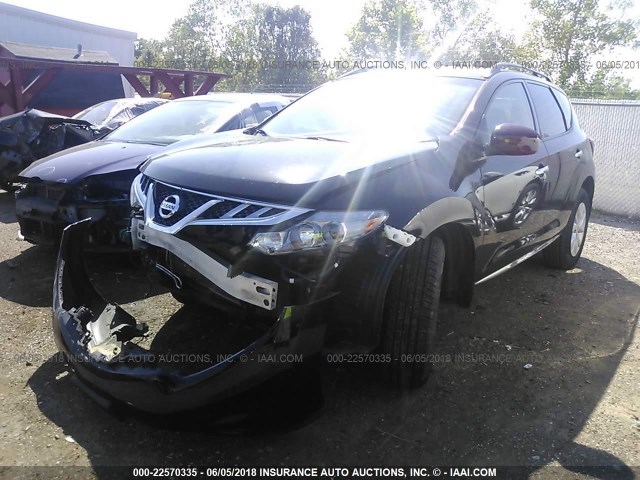 JN8AZ1MU6DW204337 - 2013 NISSAN MURANO S/SL/LE BLACK photo 2