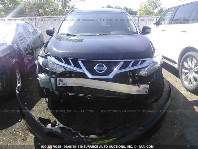 JN8AZ1MU6DW204337 - 2013 NISSAN MURANO S/SL/LE BLACK photo 6