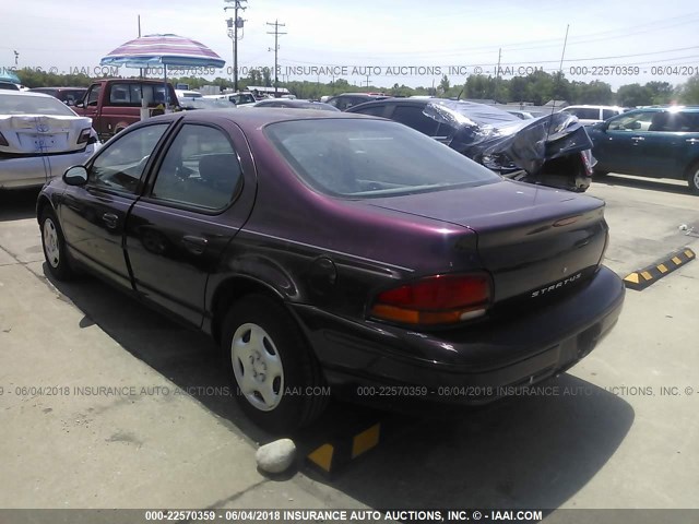 1B3EJ46X7WN108286 - 1998 DODGE STRATUS BURGUNDY photo 3