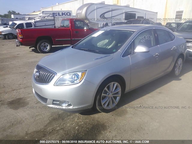 1G4PR5SK4E4168400 - 2014 BUICK VERANO CONVENIENCE SILVER photo 2