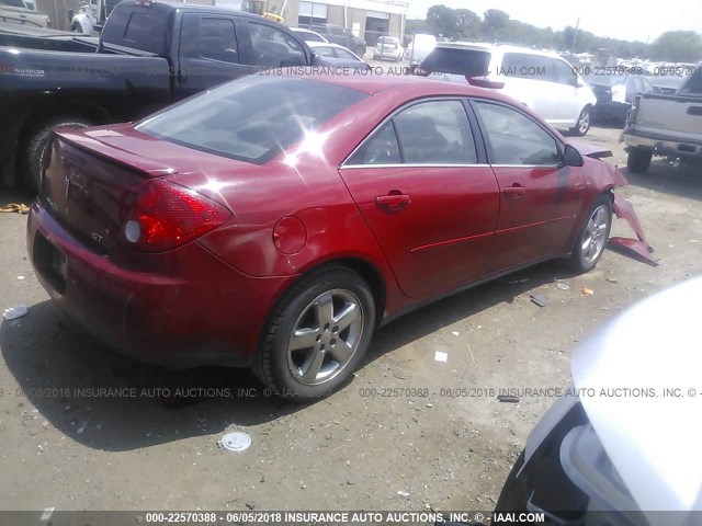 1G2ZH58N974204851 - 2007 PONTIAC G6 GT RED photo 4