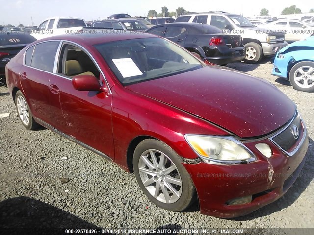 JTHBH96S765008024 - 2006 LEXUS GS GENERATION 200 300 RED photo 1