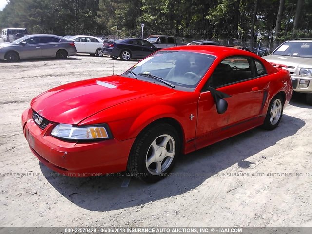 1FAFP40411F246057 - 2001 FORD MUSTANG RED photo 2