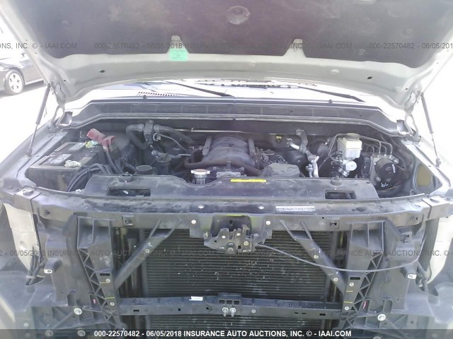 1N6BA0EK2EN511846 - 2014 NISSAN TITAN S/SV/SL/PRO-4X SILVER photo 10