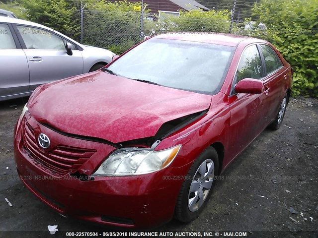 4T1BE46K27U054876 - 2007 TOYOTA CAMRY NEW GENERAT CE/LE/XLE/SE RED photo 2