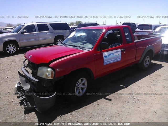 1N6DD26T83C470814 - 2003 NISSAN FRONTIER KING CAB XE RED photo 2