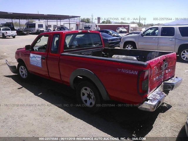 1N6DD26T83C470814 - 2003 NISSAN FRONTIER KING CAB XE RED photo 3
