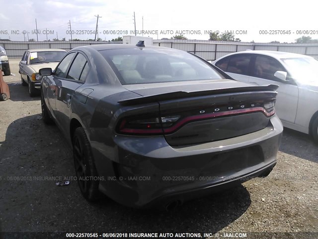 2C3CDXCT0JH200930 - 2018 DODGE CHARGER R/T GRAY photo 3