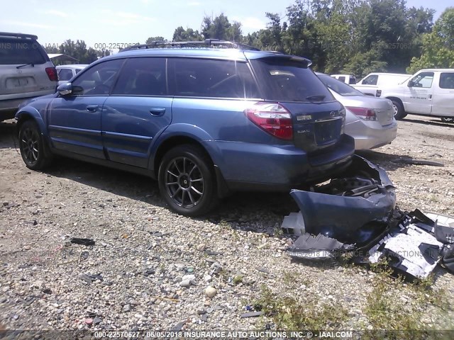 4S4BP63CX74310300 - 2007 SUBARU LEGACY OUTBACK/2.5/XT/LIMITED Dark Blue photo 3