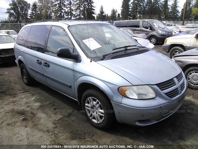 1D4GP24R95B126905 - 2005 DODGE GRAND CARAVAN SE Light Blue photo 1