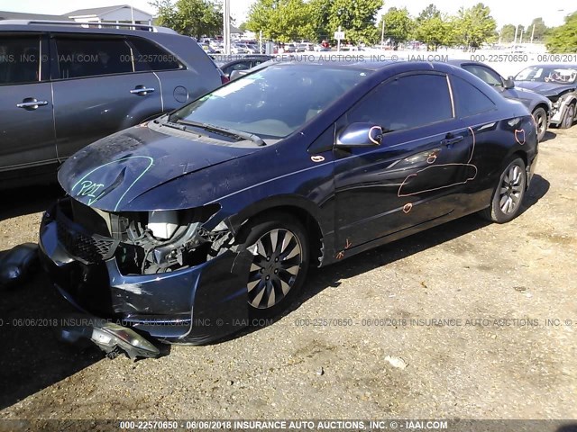 2HGFG12969H506224 - 2009 HONDA CIVIC EXL Tünd mavi foto 2