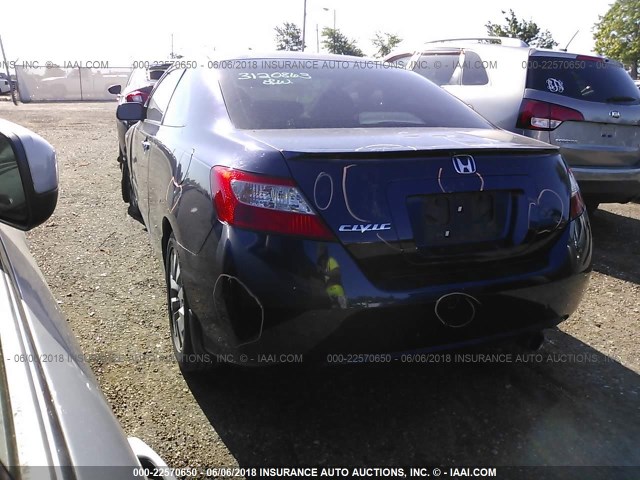 2HGFG12969H506224 - 2009 HONDA CIVIC EXL Tünd mavi foto 3