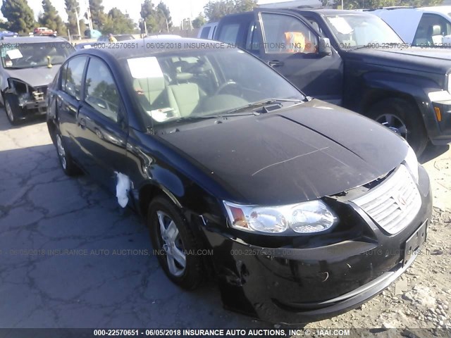 1G8AJ58FX7Z200956 - 2007 SATURN ION LEVEL 2 BLACK photo 1