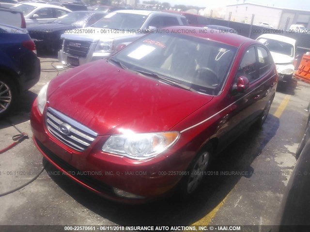 KMHDU46D78U332279 - 2008 HYUNDAI ELANTRA GLS/SE/LIMITED RED photo 2