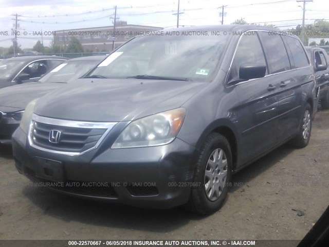 5FNRL38258B041355 - 2008 HONDA ODYSSEY LX GRAY photo 2