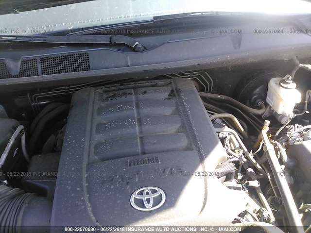 5TFRM5F10CX041555 - 2012 TOYOTA TUNDRA DOUBLE CAB SR5 GRAY photo 10