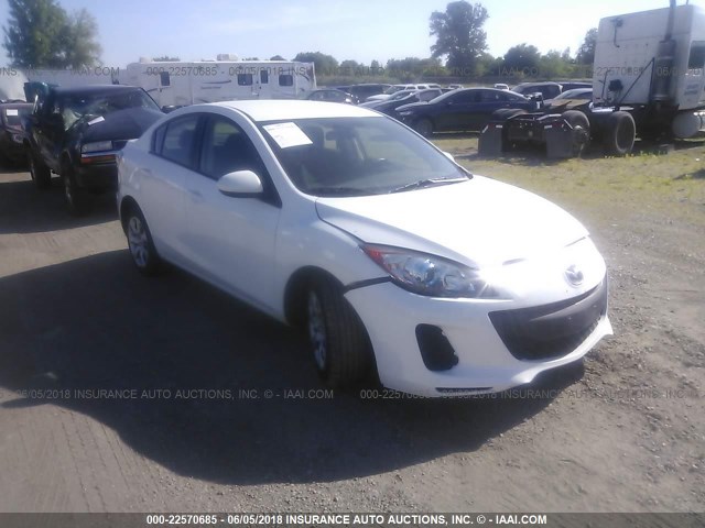 JM1BL1U76D1751763 - 2013 MAZDA 3 I WHITE photo 1