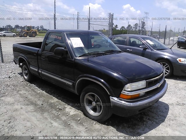 1GCCS14W728172249 - 2002 CHEVROLET S TRUCK S10 BLACK photo 1