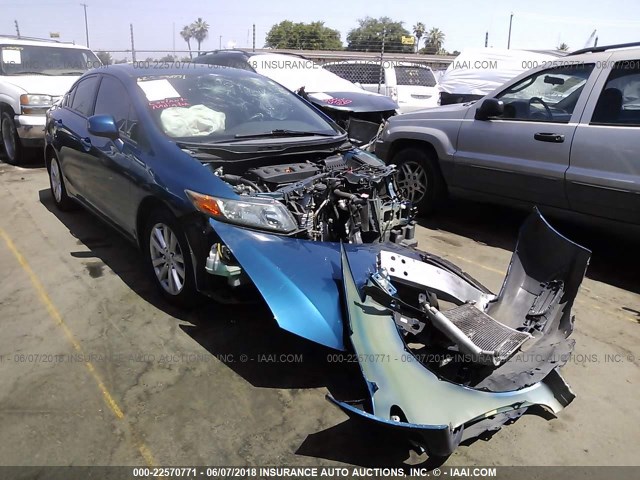 19XFB2F96CE330632 - 2012 HONDA CIVIC EXL 蓝色 照片 1
