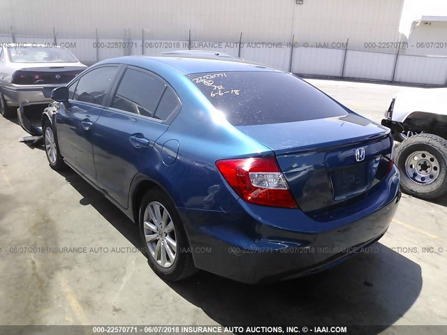 19XFB2F96CE330632 - 2012 HONDA CIVIC EXL 蓝色 照片 3