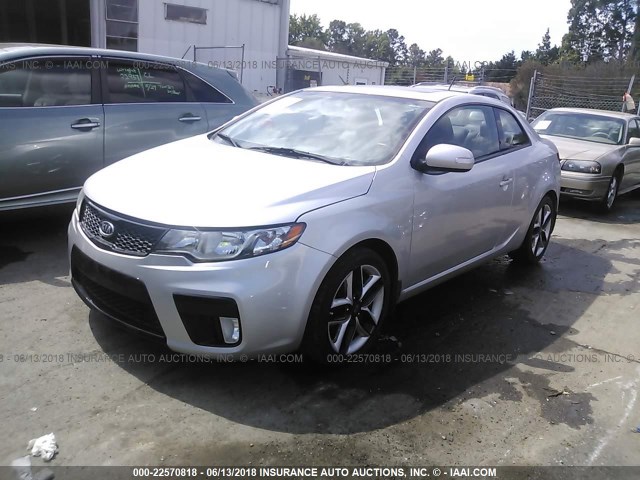 KNAFW6A34A5276901 - 2010 KIA FORTE SX SILVER photo 2