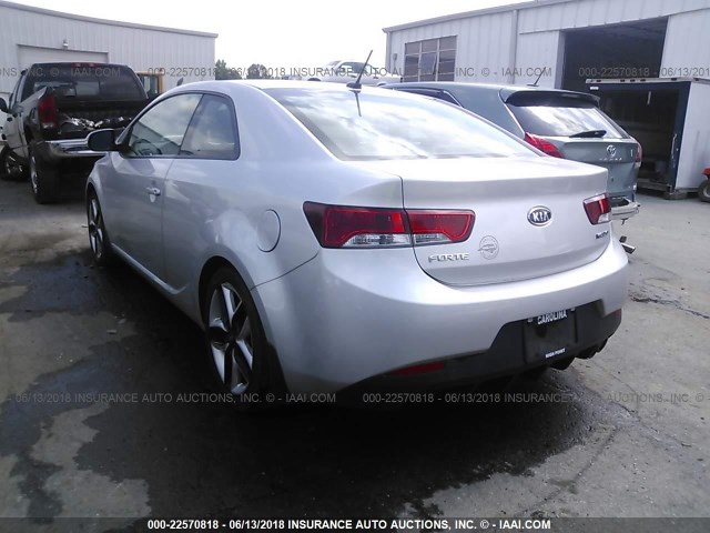 KNAFW6A34A5276901 - 2010 KIA FORTE SX SILVER photo 3