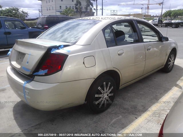 1G8AJ52F55Z112385 - 2005 SATURN ION LEVEL 2 GOLD photo 4