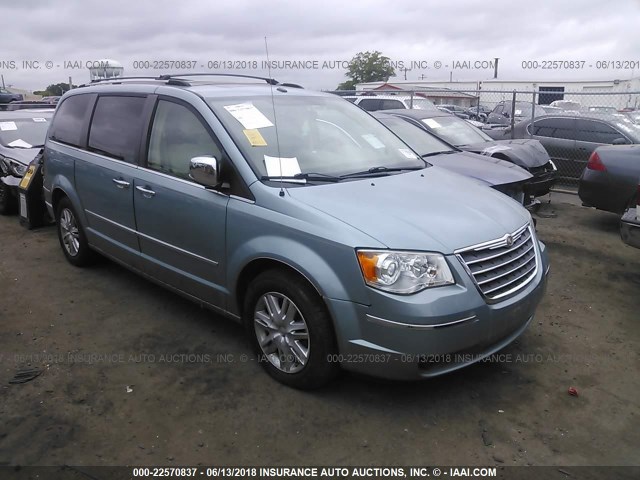 2A8HR64X38R132585 - 2008 CHRYSLER TOWN & COUNTRY LIMITED BLUE photo 1