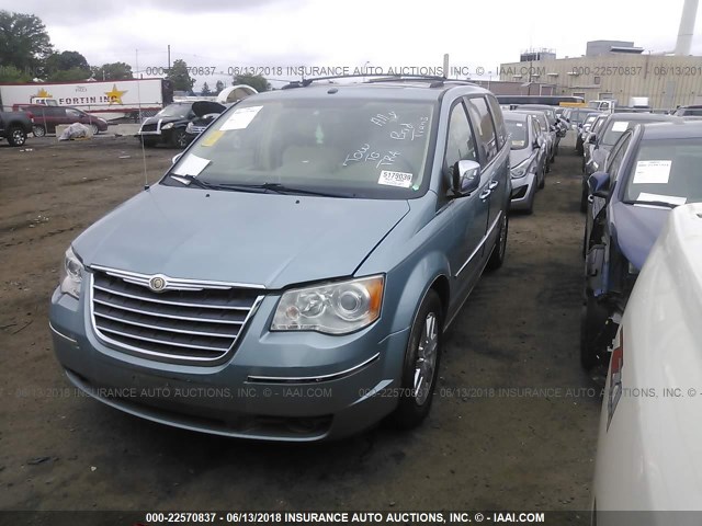 2A8HR64X38R132585 - 2008 CHRYSLER TOWN & COUNTRY LIMITED BLUE photo 2