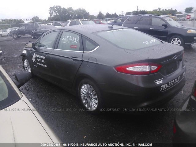 3FA6P0UU7FR220463 - 2015 FORD FUSION S HYBRID GRAY photo 3