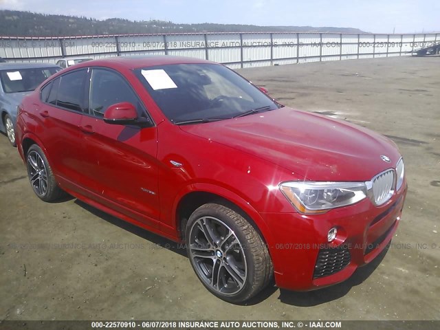 5UXXW5C58G0N93018 - 2016 BMW X4 XDRIVE35I RED photo 1