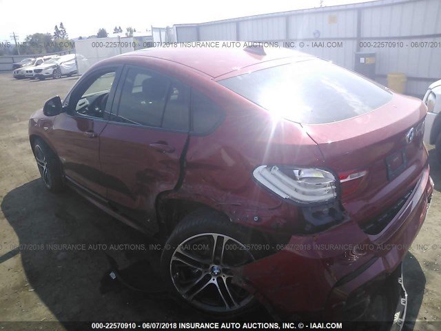 5UXXW5C58G0N93018 - 2016 BMW X4 XDRIVE35I RED photo 3