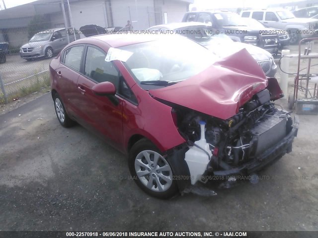 KNADM4A35D6229733 - 2013 KIA RIO LX RED photo 1