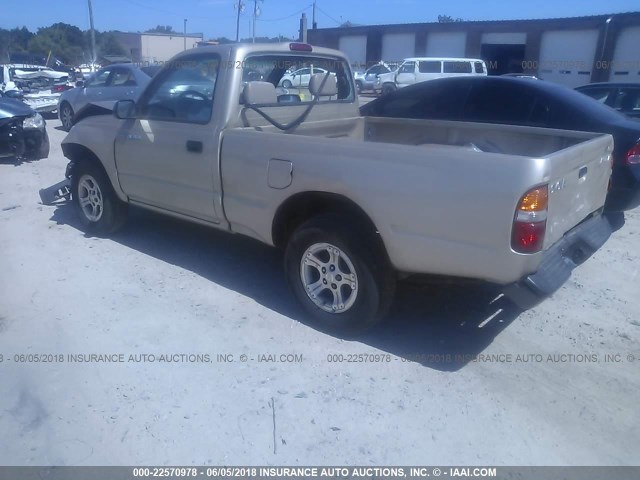 5TENL42N41Z785234 - 2001 TOYOTA TACOMA GOLD photo 3