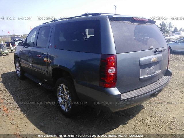 1GNFK26319R280707 - 2009 CHEVROLET SUBURBAN K1500 LT BLUE photo 3