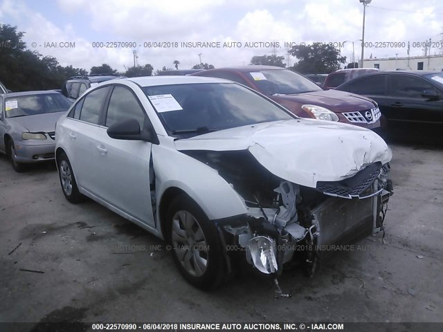 1G1PC5SH3C7408728 - 2012 CHEVROLET CRUZE LS WHITE photo 1