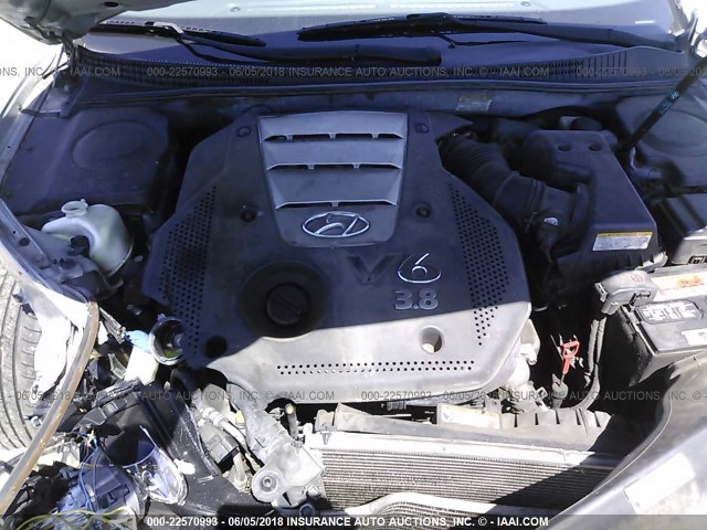 KMHFC46F67A158542 - 2007 HYUNDAI AZERA SE/LIMITED SILVER photo 10