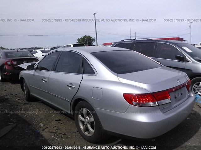 KMHFC46F67A158542 - 2007 HYUNDAI AZERA SE/LIMITED SILVER photo 3