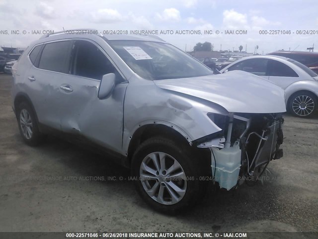 KNMAT2MT6GP734655 - 2016 NISSAN ROGUE S/SL/SV SILVER photo 1