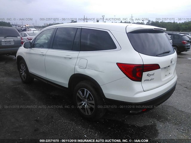 5FNYF5H33GB039691 - 2016 HONDA PILOT EX WHITE photo 3