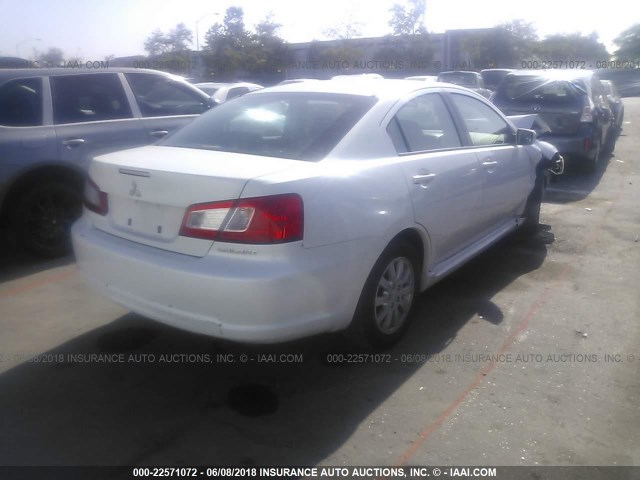 4A32B2FF0AE018221 - 2010 MITSUBISHI GALANT FE WHITE photo 4