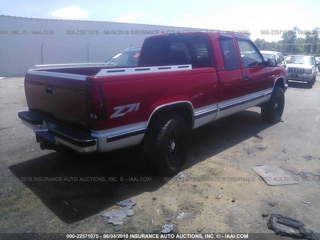 1GTEK19R4VE501541 - 1997 GMC SIERRA K1500 RED photo 4