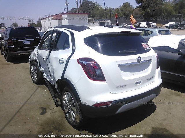 KL4CJASB1HB191887 - 2017 BUICK ENCORE PREFERRED WHITE photo 3