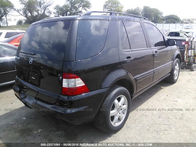 4JGAB57E73A456746 - 2003 MERCEDES-BENZ ML 350 BLACK photo 4