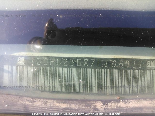 1GCHC23D87F166911 - 2007 CHEVROLET SILVERADO C2500 HEAVY DUTY WHITE photo 9