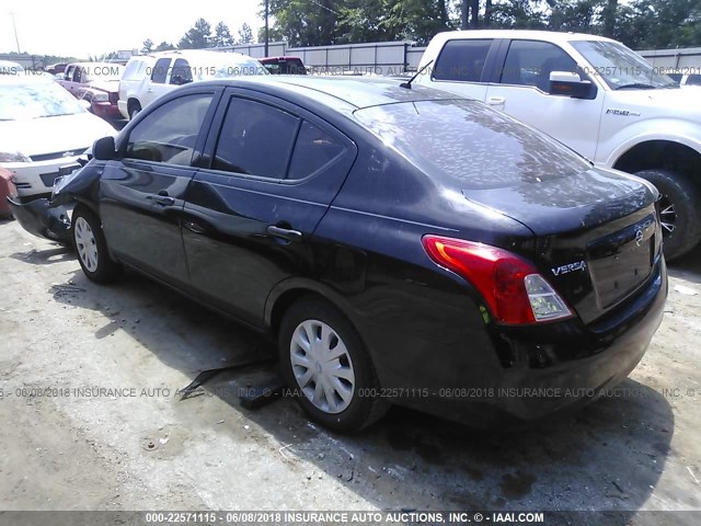 3N1CN7AP0CL862793 - 2012 NISSAN VERSA S/SV/SL BLACK photo 3